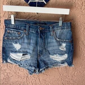 Aeropostale Distressed Blue Jean Shorts